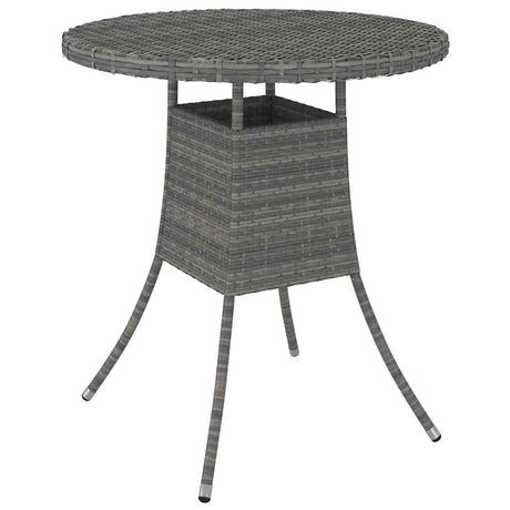 Vidaxl tuintafel 70x70x73 cm poly rattan grijs