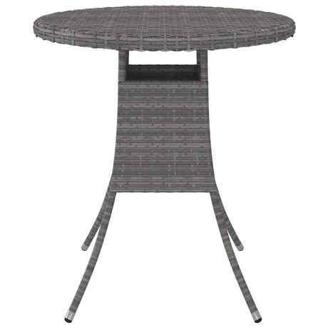 Vidaxl tuintafel 70x70x73 cm poly rattan grijs