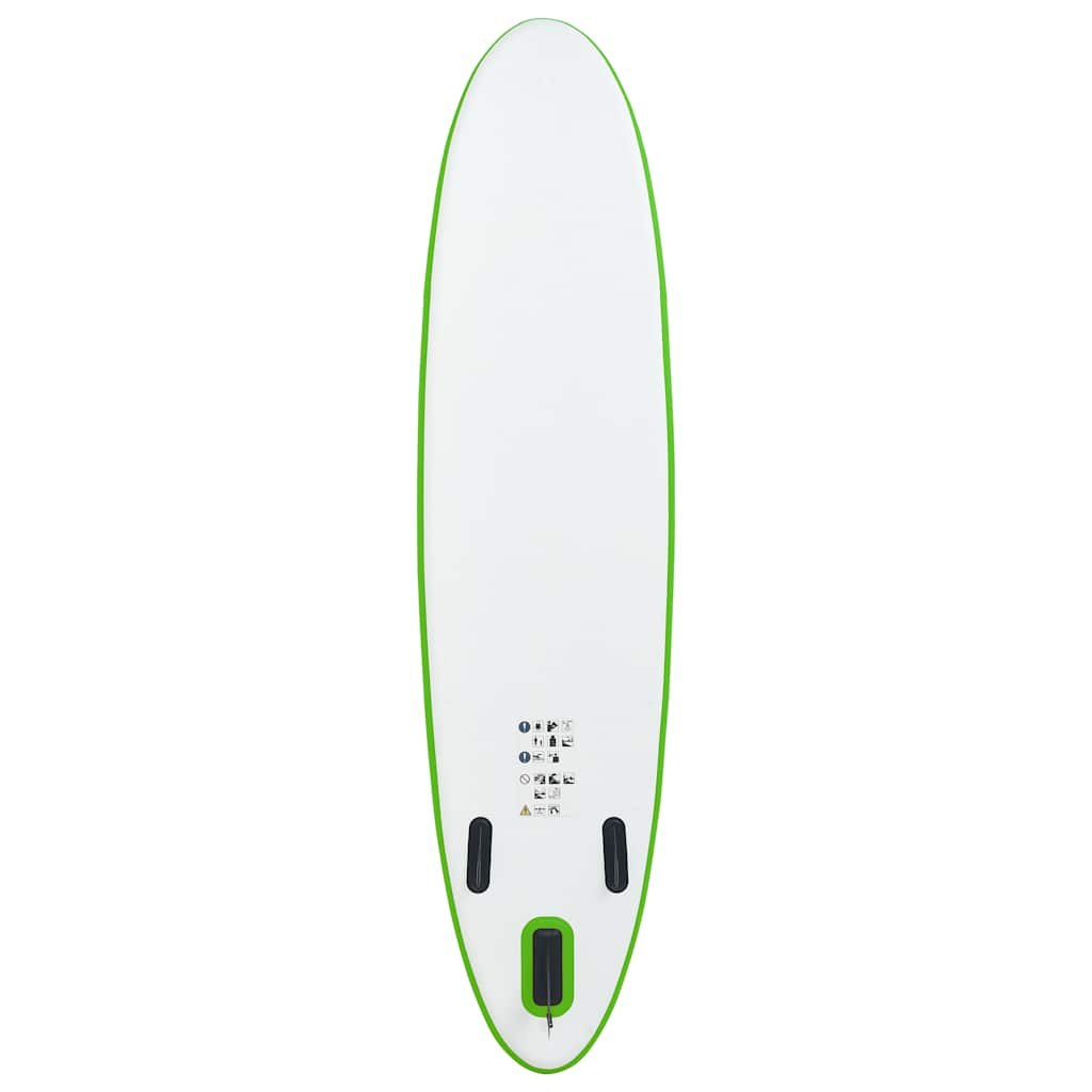 Vidaxl Stand Up Paddleboard Set verde gonfiabile e bianco