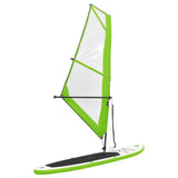 Vidaxl Stand Up Paddleboard Inflatable with Sailing Set Green and White