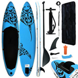 Vidaxl stand up paddleboard Set gonflable 305x76x15 cm bleu