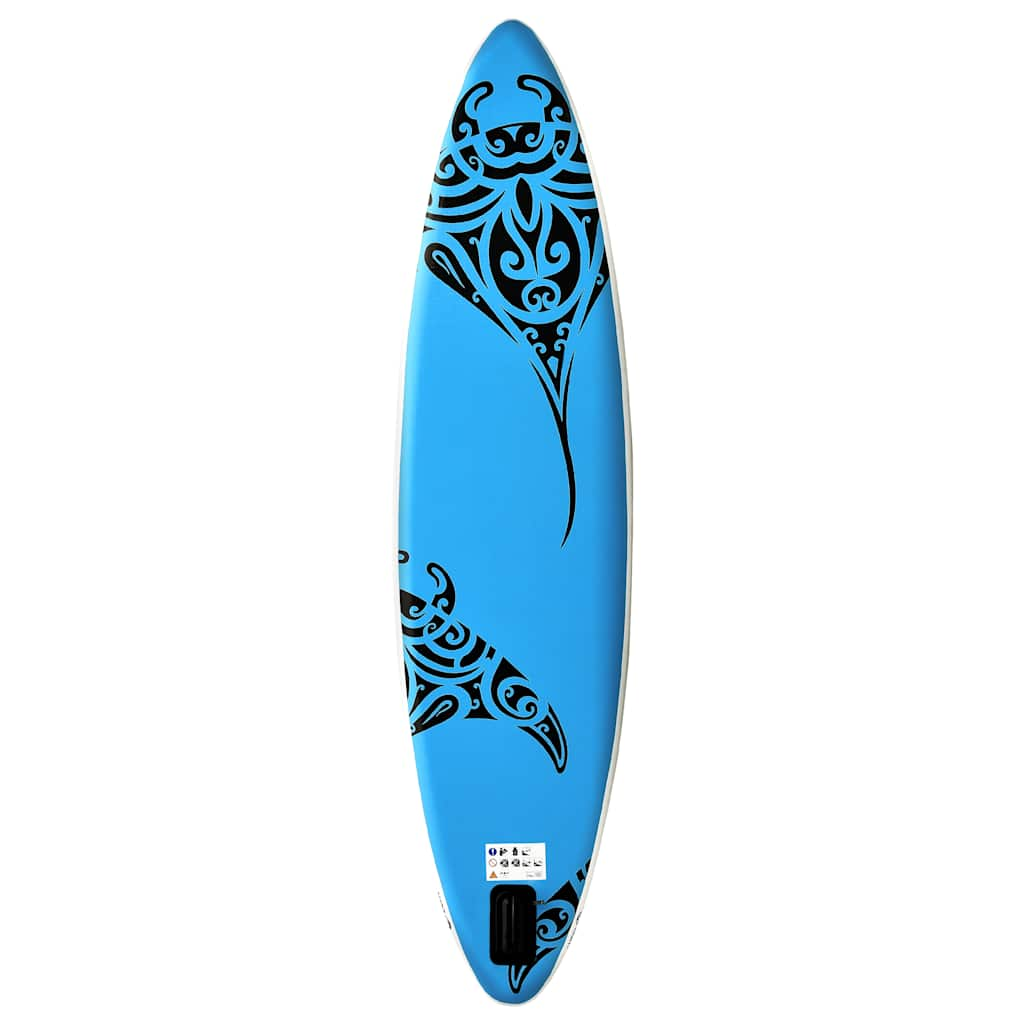 Vidaxl Stand Up Paddleboard Set gonfiabile 366x76x15 cm blu