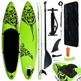 Vidaxl sti up Paddelboard set inflatable 305x76x15 cm gréng