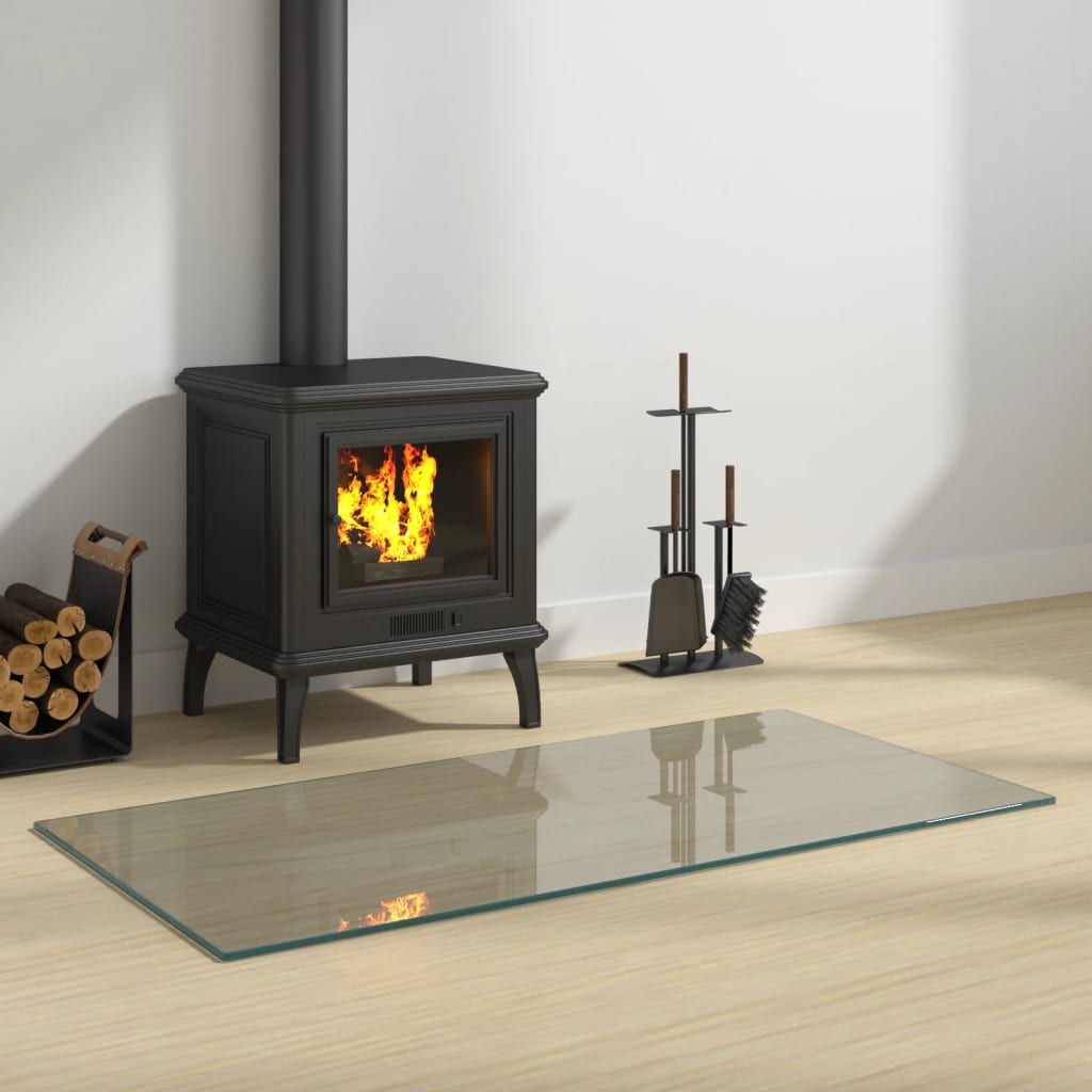 Vidaxl glass plate fireplace rectangular 100x50 cm