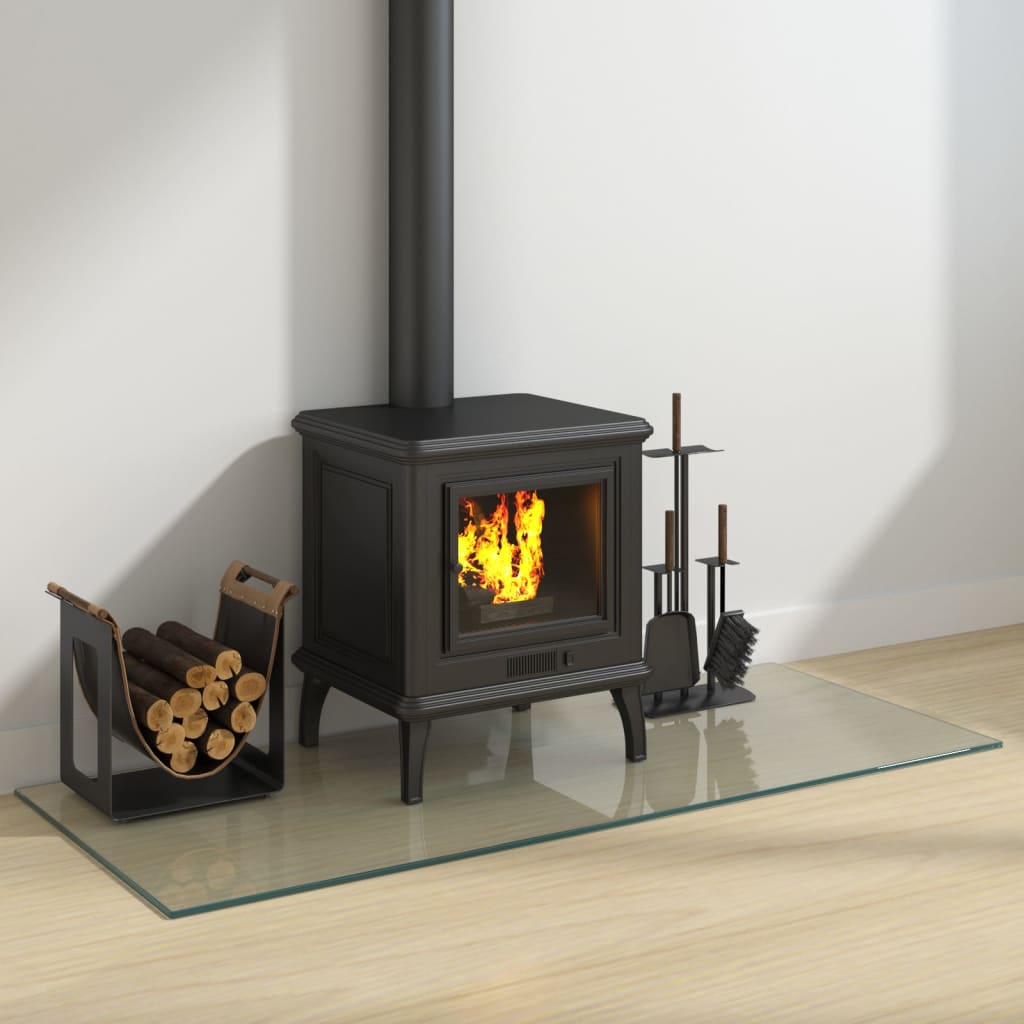 Chimenea de placa de vidrio Vidaxl rectangular 120x50 cm