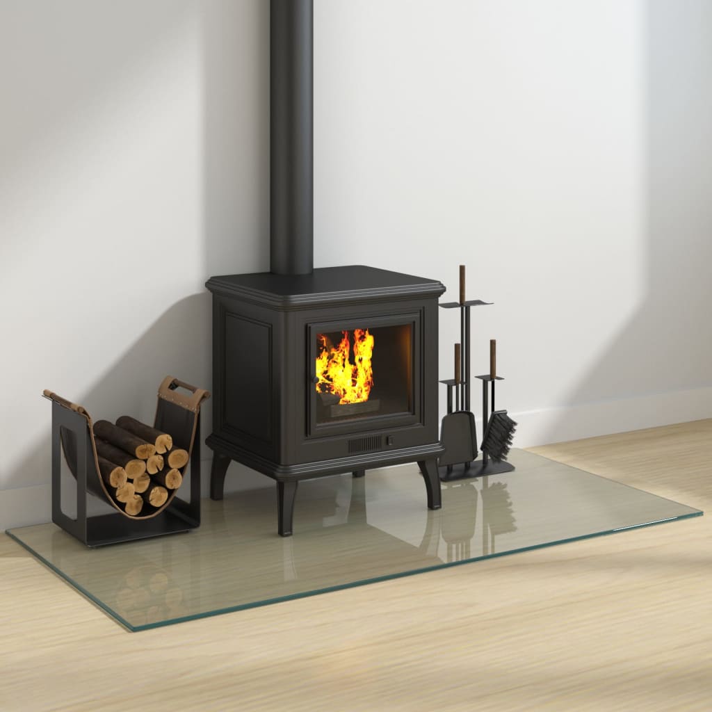 Vidaxl glass plate fireplace rectangular 120x60 cm