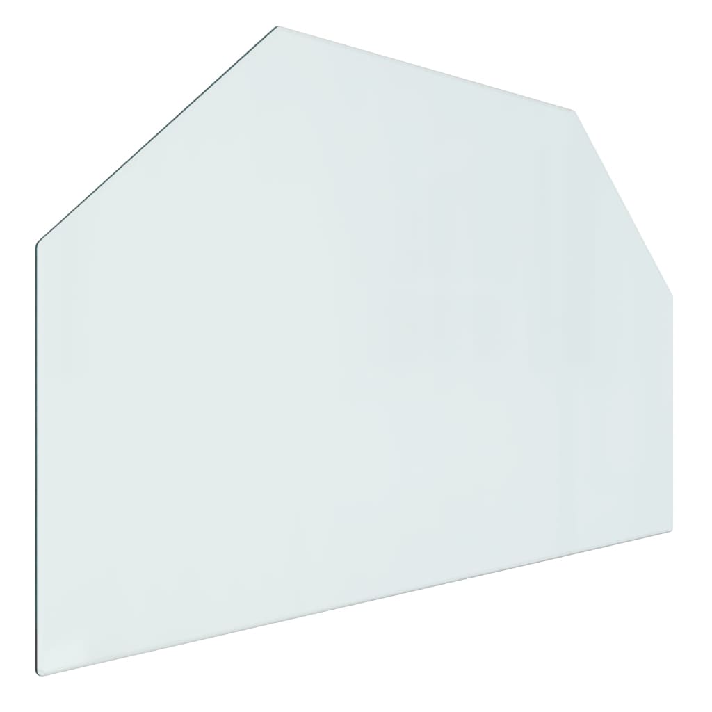 Vidaxl glass plate fireplace hexagonal 80x50 cm