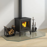 Vidaxl glass plate fireplace hexagonal 120x60 cm