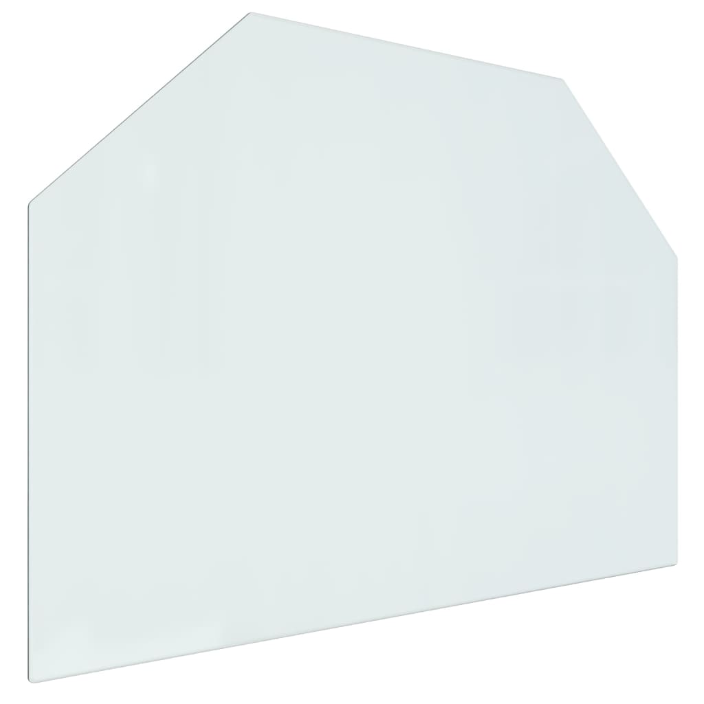 Vidaxl glass plate fireplace hexagonal 80x60 cm