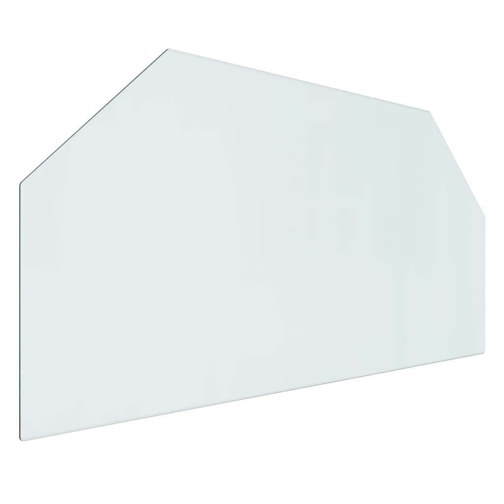 Vidaxl glasplatta eldstad hexagonal 100x50 cm