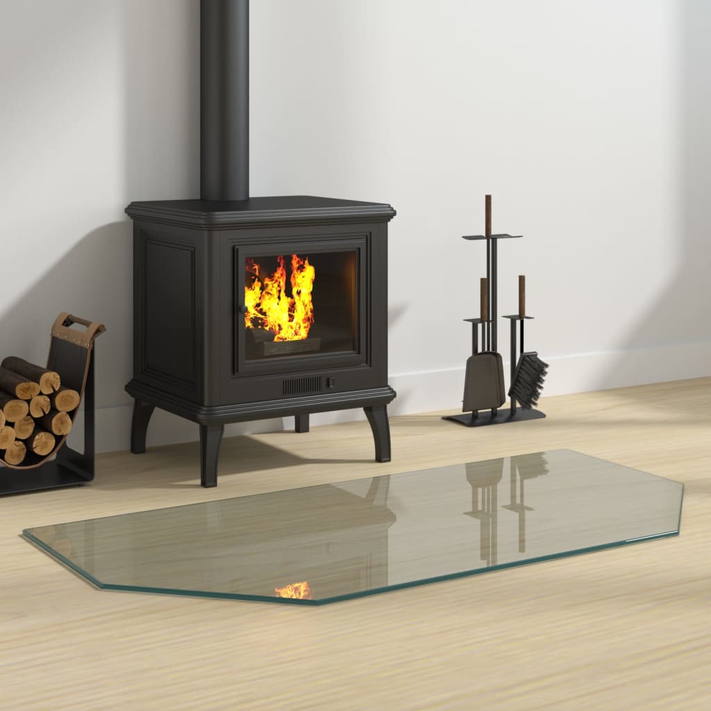 Vidaxl glass plate fireplace hexagonal 100x50 cm