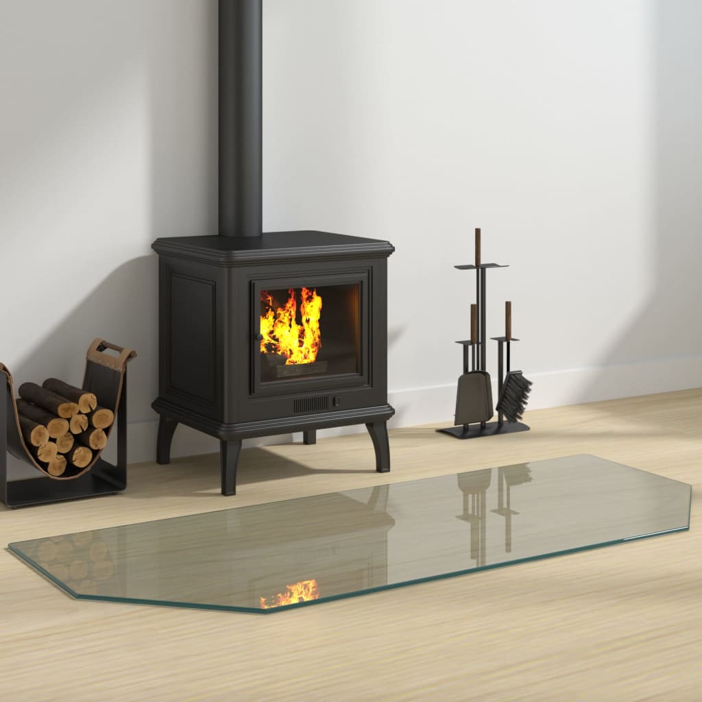 Vidaxl glass plate fireplace hexagonal 120x50 cm