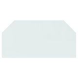 VIDAXL Glassplatten Kamin hexagonal 120x60 cm