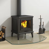 Vidaxl glass plate fireplace 80x60 cm