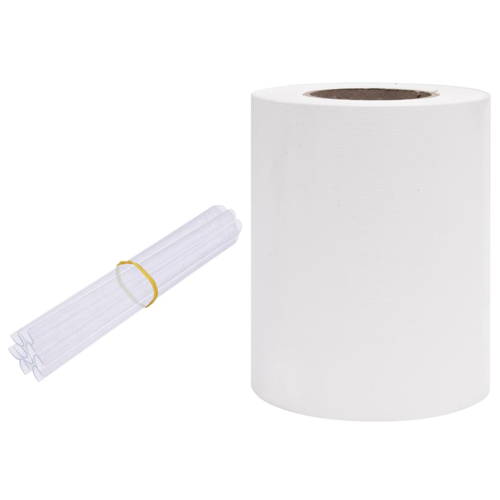 Vidaxl Haveskærm 70x0,19 m PVC White