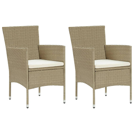 Vidaxl tuinstoelen 2 st poly rattan beige