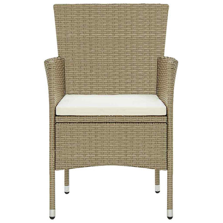 Vidaxl tuinstoelen 2 st poly rattan beige