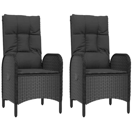 Vidaxl tuinstoelen 2 st poly rattan zwart