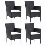 Vidaxl tuinstoelen 4 st poly rattan zwart