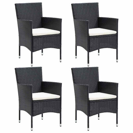 Vidaxl tuinstoelen 4 st poly rattan zwart