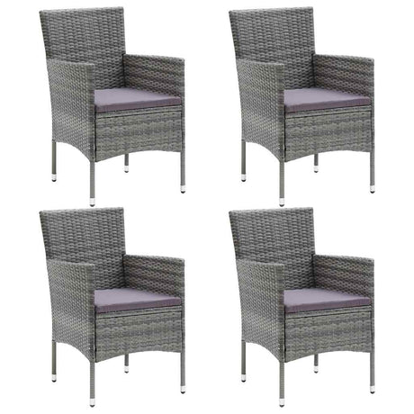 Vidaxl tuinstoelen 4 st poly rattan grijs