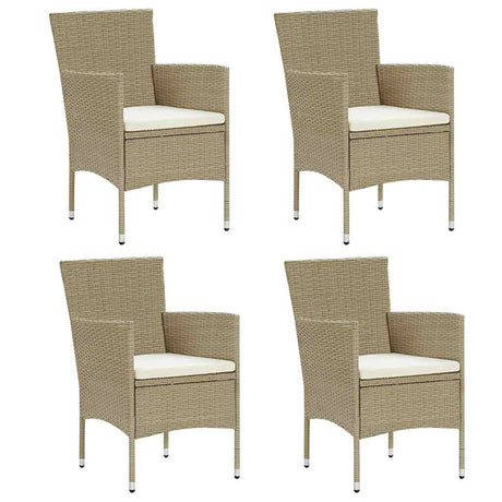 Vidaxl tuinstoelen 4 st poly rattan beige