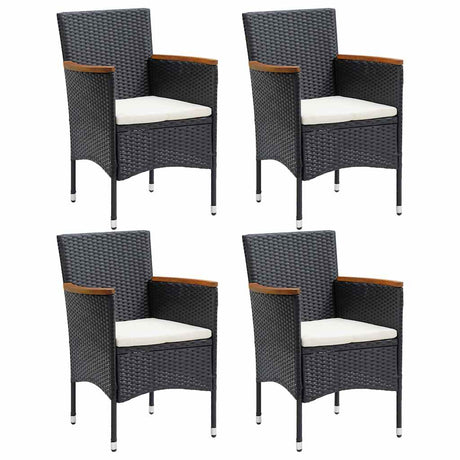 Vidaxl tuinstoelen 4 st poly rattan zwart