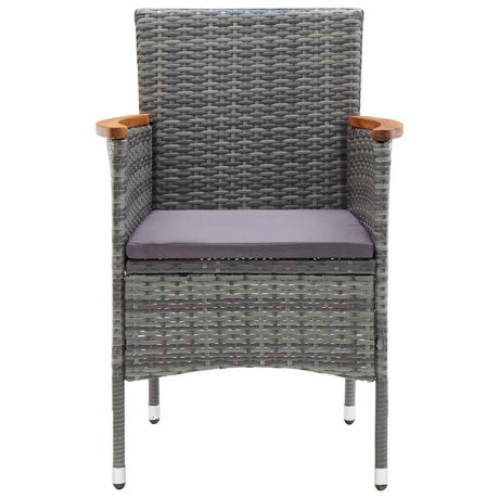 Vidaxl tuinstoelen 4 st poly rattan grijs