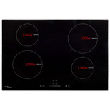 VIDAXL -Induktionskochfeld 4 Zonen Berührungssteuerung 7000 W 77 cm Glas