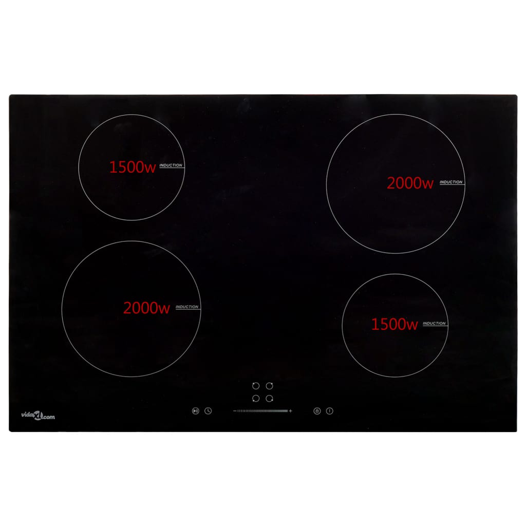 VIDAXL INDUKCJA HOB 4 strefy dotykowe 7000 W 77 cm szkło