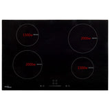 BIDAXL INDUKTURNING HOB 4 ZONES Touch Control 7000 W 77 CM Glass