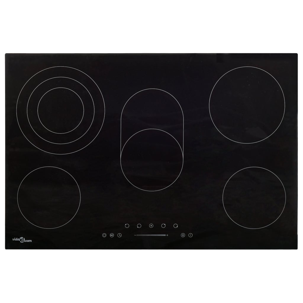 Vidaxl Ceramic Hob 5 Zone di cottura Controllo touch 8500 W 90 cm