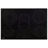 Vidaxl Ceramic Hob 5 Zones de cuisson Contrôle tactile 8500 W 90 cm