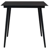 Vidaxl tuintafel 80x80x74 cm staal en glas zwart