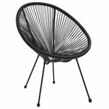 Vidaxl maanstoelen 2 st rattan zwart