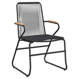 Vidaxl tuinstoelen 2 st 58x59x85,5 cm pvc-rattan zwart