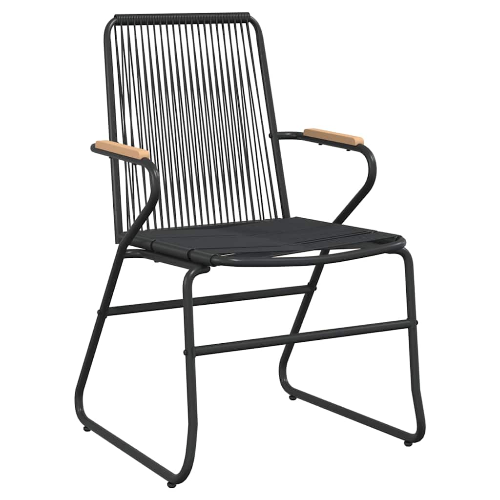 Vidaxl tuinstoelen 4 st 58x59x85,5 cm pvc-rattan zwart