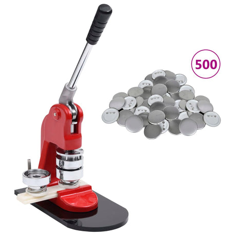 VidaXL button machine with 500 pcs button parts 37 mm
