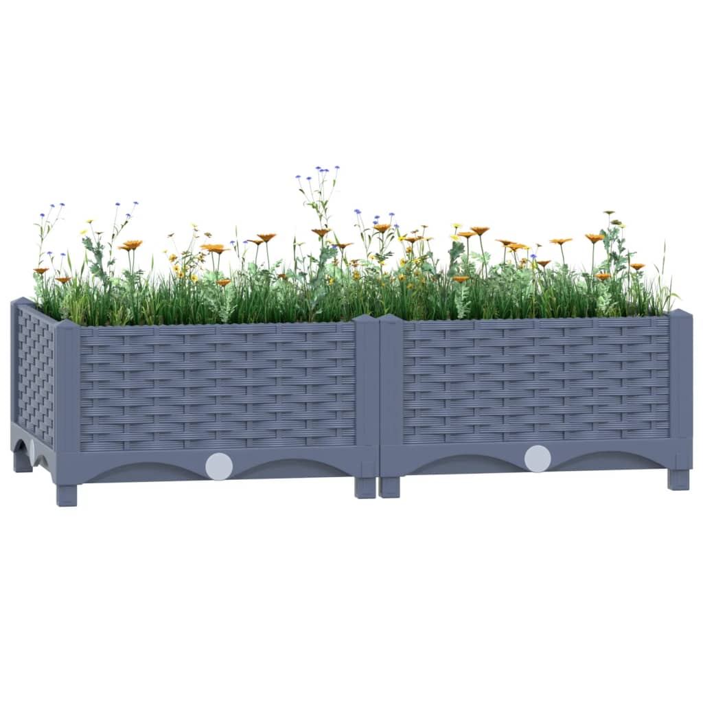 VidaXL Planter raised 80x40x23 cm Polypropylene