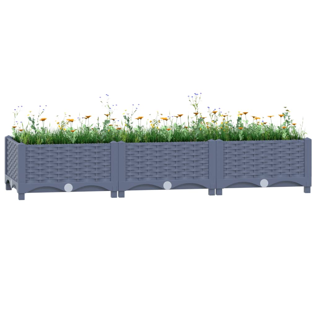 Sadzarka vidaxl podniesiona 120x40x23 cm polipropylen