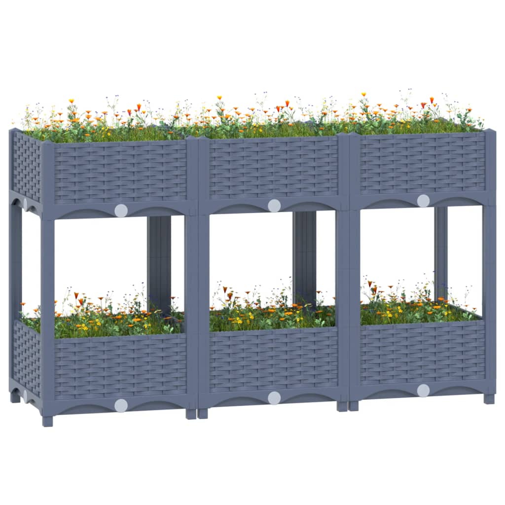 Vidaxl Planter hævede 120x40x71 cm polypropylen