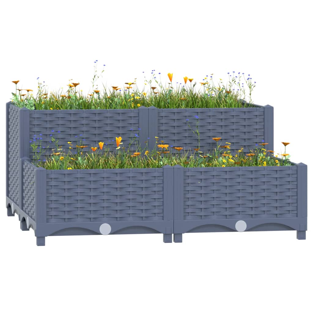 Vidaxl Planter hevet 80x80x38 cm polypropylen