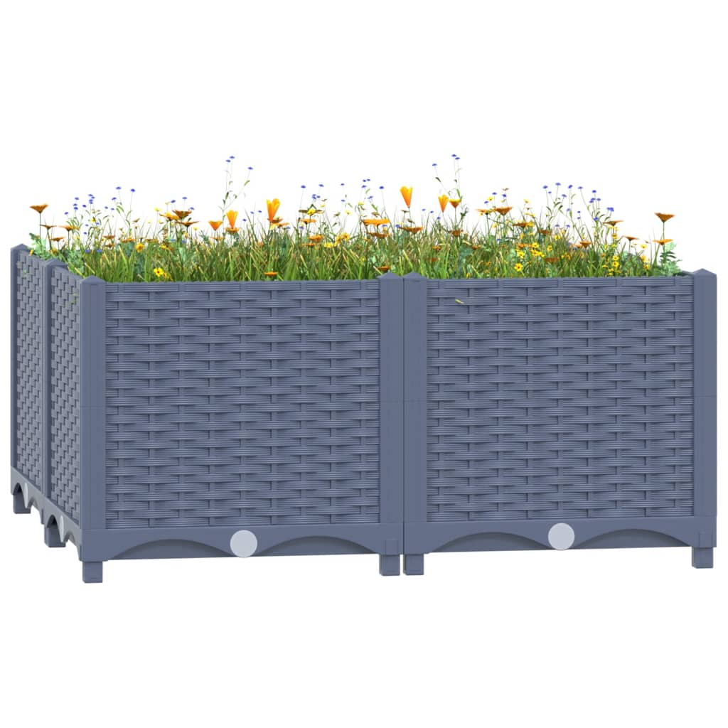 Vidaxl Planter je dvignil 80x80x38 cm polipropilen