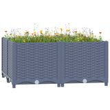 Vidaxl Planter erhéicht 80x80x38 cm Polypropylen