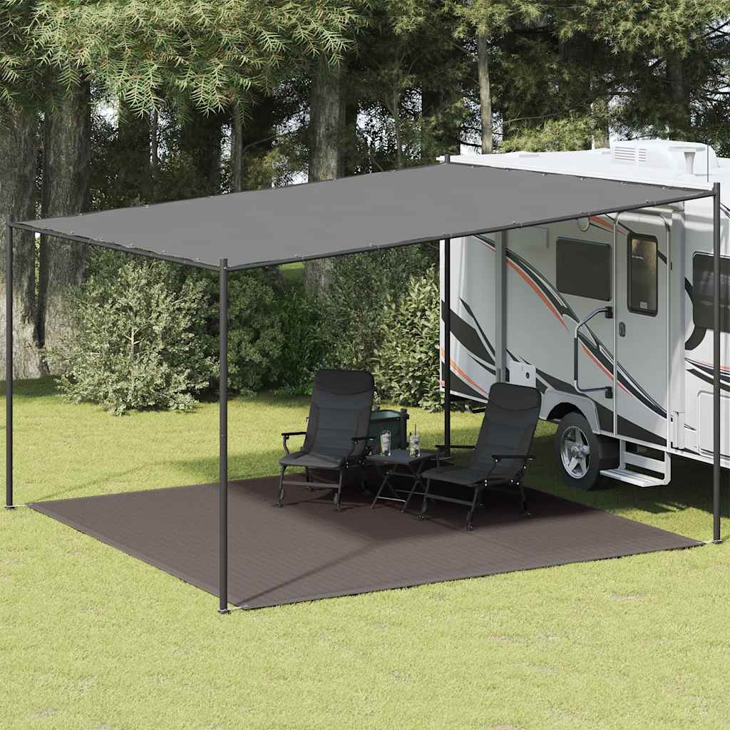 VIDAXL Zelt Teppich 400x400 cm Anthrazit -ausgelöst