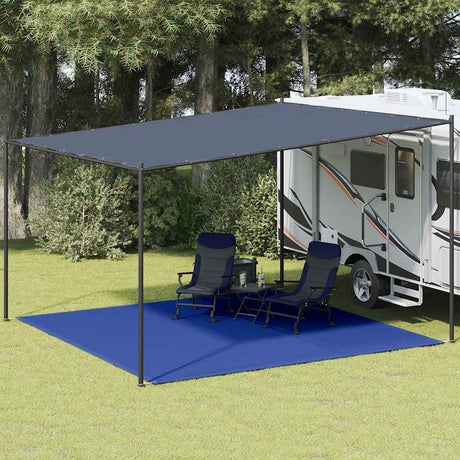 Vidaxl Zelt Teppich 400x400 cm HDPE Blau