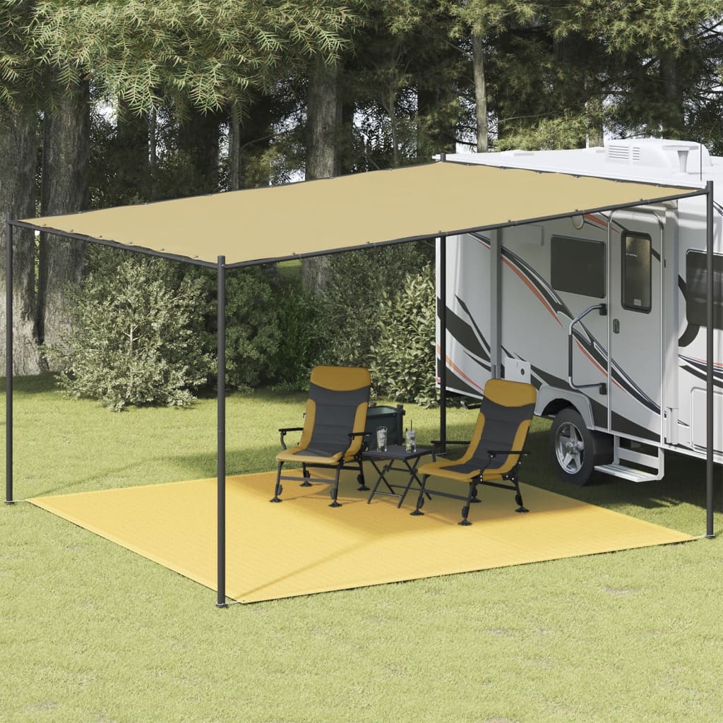 Vidaxl Zelt Teppich 400x400 cm Beige