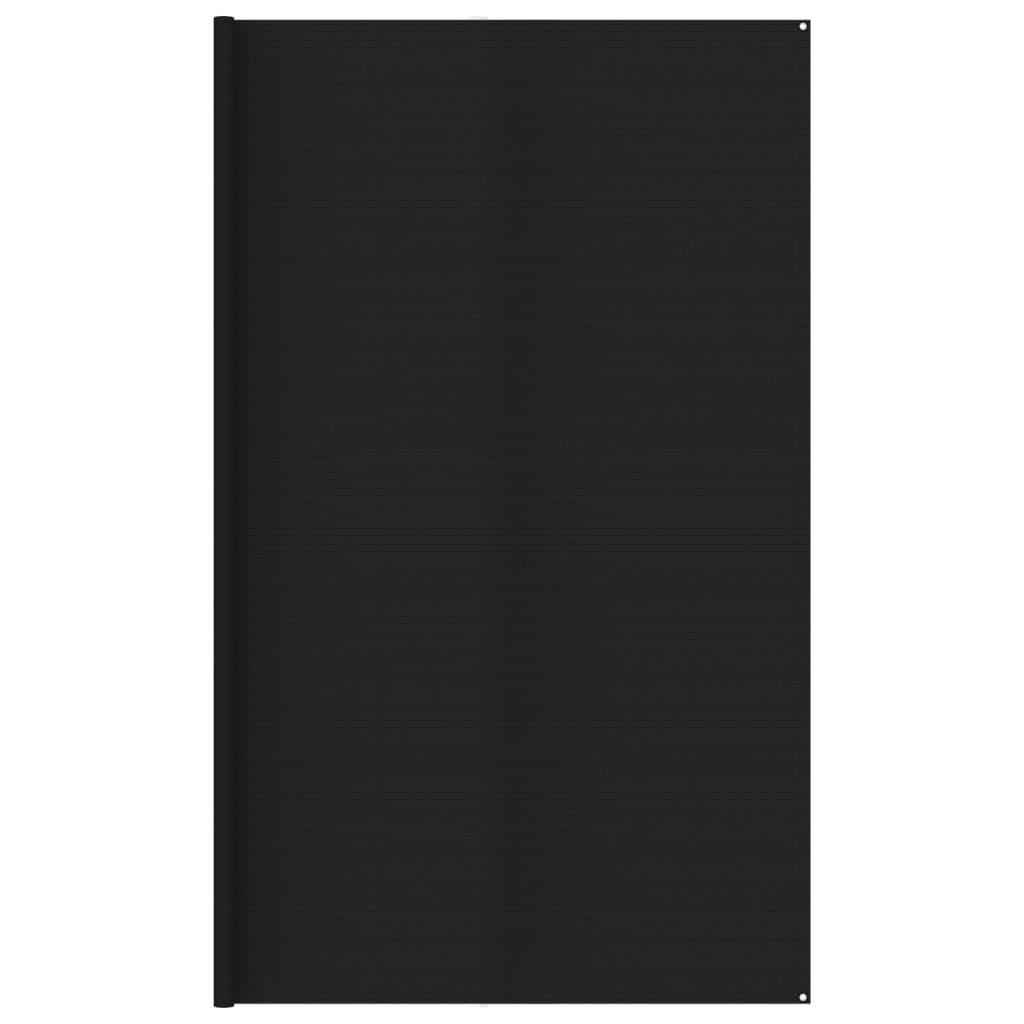 Tapis de tente Vidaxl 400x800 cm HDPE noir