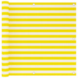 Écran de balcon Vidaxl 90x500 cm HDPE jaune et blanc