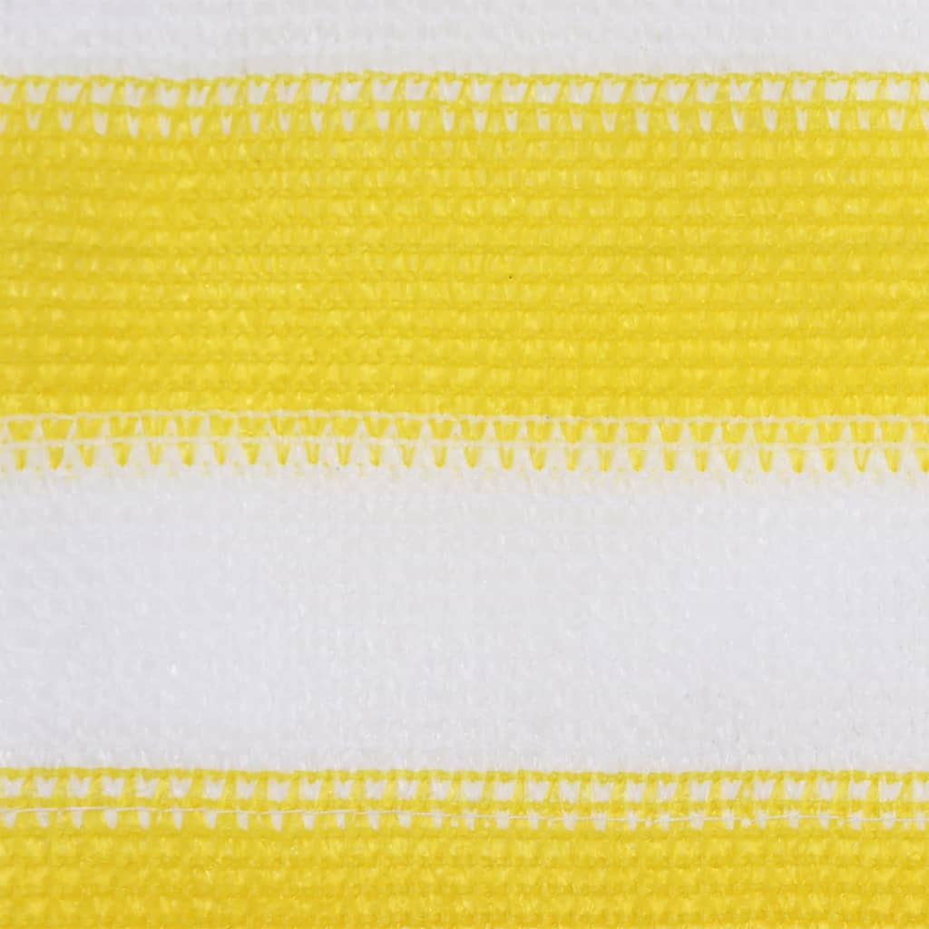 Écran de balcon Vidaxl 120x400 cm HDPE jaune et blanc